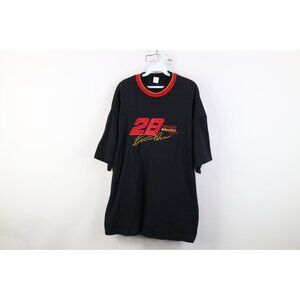 Vintage 90s NASCAR Mens XL Texaco Havoline Racing Ernie Irvan T-Shirt Black USA
